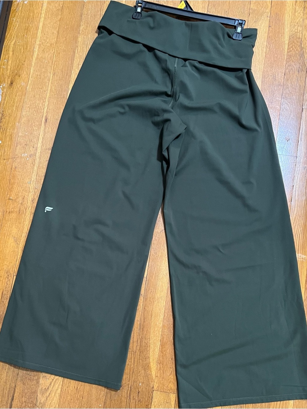 Fabletics Dark Olive Foldover Straight Leg Pant
